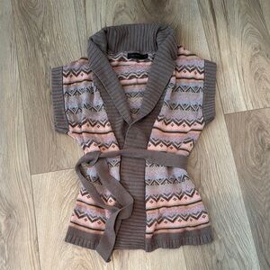 Brown Patterned Women's Sweater